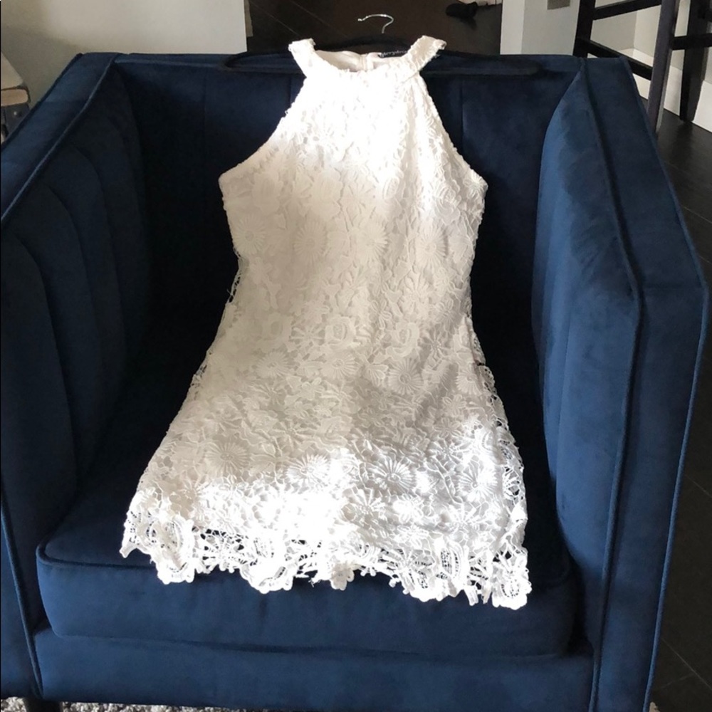 White crochet dress